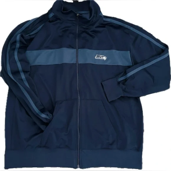 Seattle Seahawks Men’s Track Jacket SiZE: 2XL NFL Football Full Zip Casual